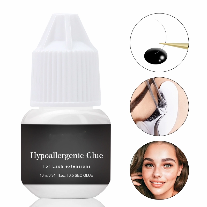 Hypoallergenic Eyelash Extension Glue Friendly to Sensitive Eyes 0.5s 1s